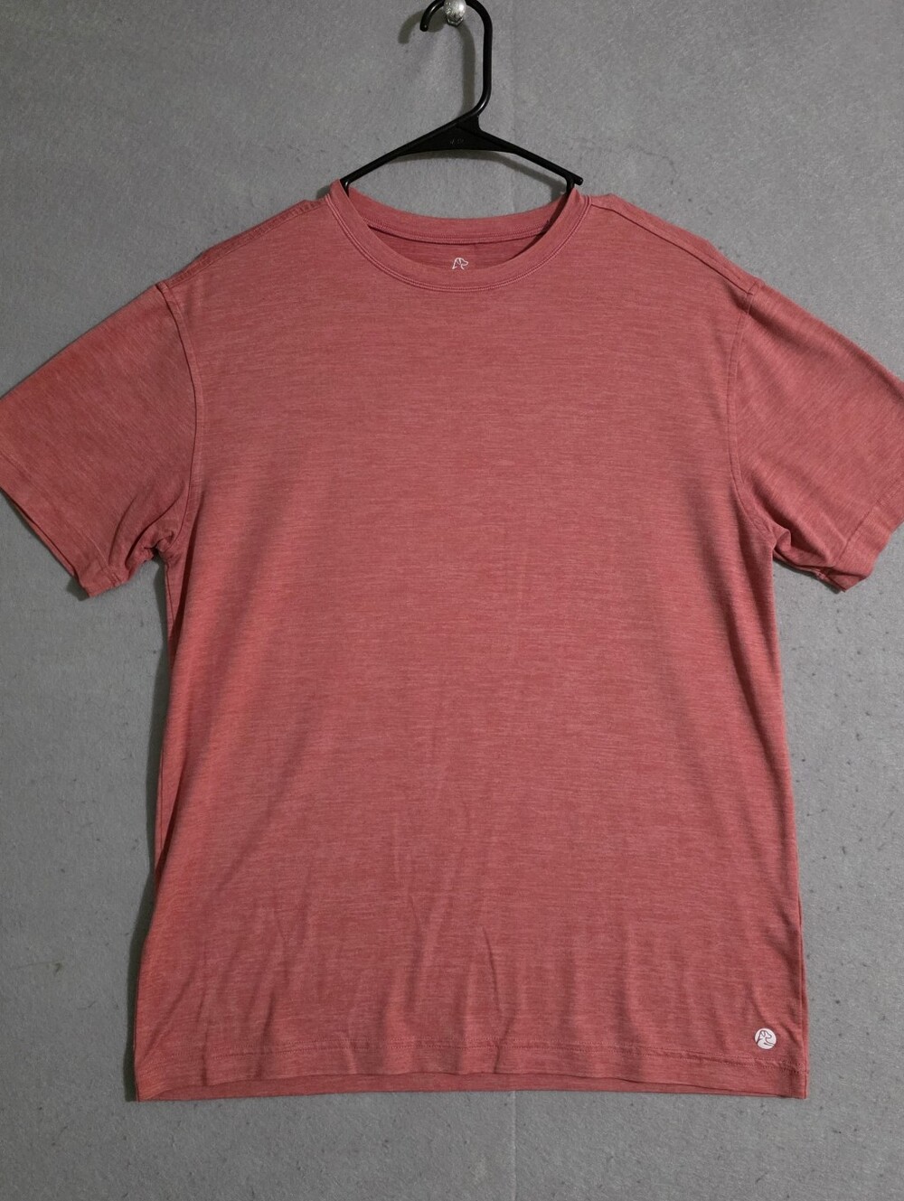 Rhoback Mens Heathered Rouse Red Tailwind Performance Tee Athleisure Size Small